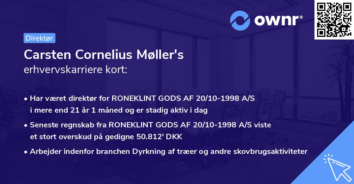 Carsten Cornelius Møller's erhvervskarriere kort