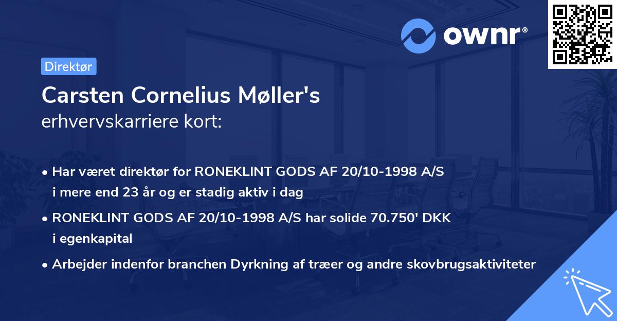 Carsten Cornelius Møller's erhvervskarriere kort