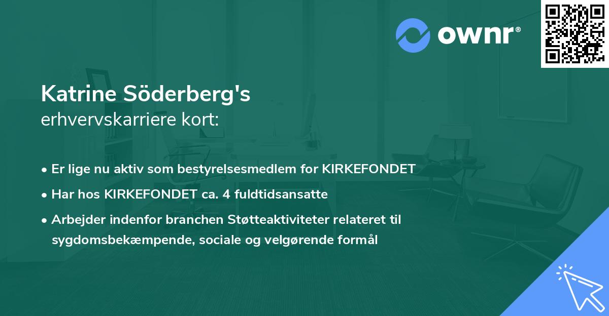 Katrine Söderberg's erhvervskarriere kort