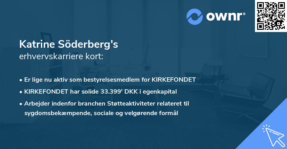 Katrine Söderberg's erhvervskarriere kort