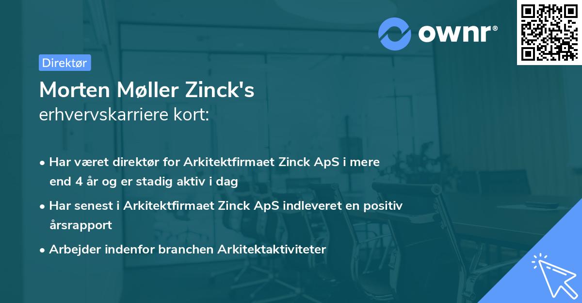 Morten Møller Zinck's erhvervskarriere kort