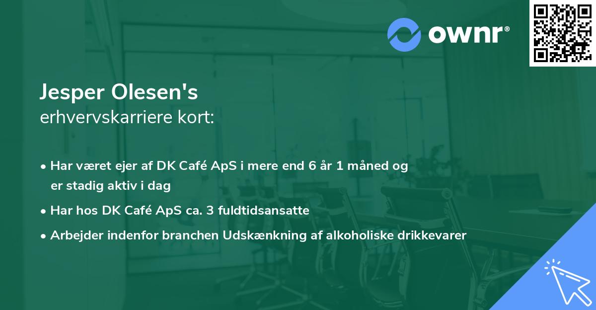 Jesper Olesen's erhvervskarriere kort