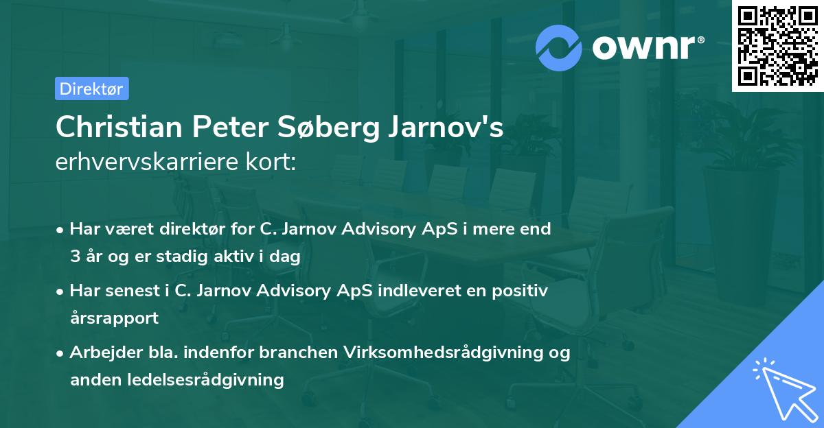 Christian Peter Søberg Jarnov's erhvervskarriere kort