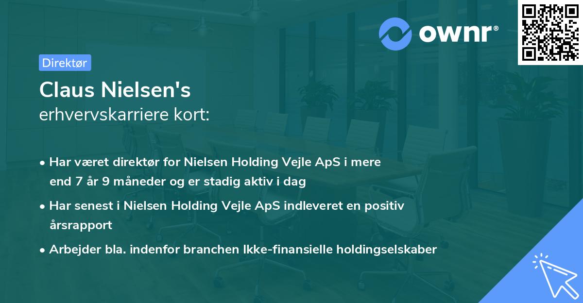 Claus Nielsen's erhvervskarriere kort