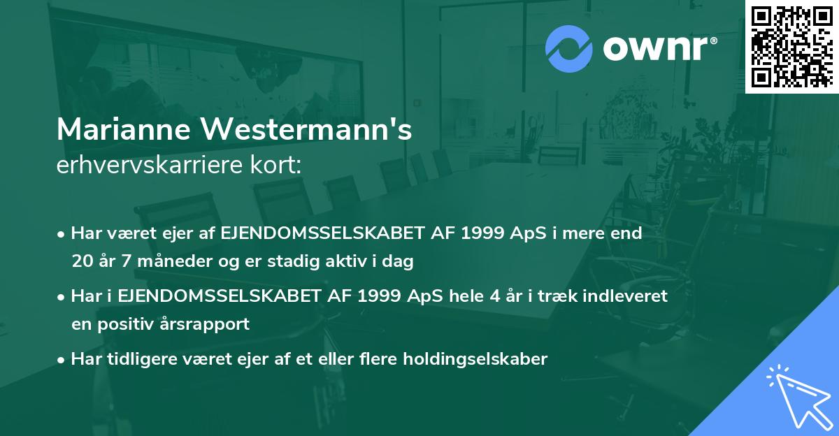 Marianne Westermann's erhvervskarriere kort