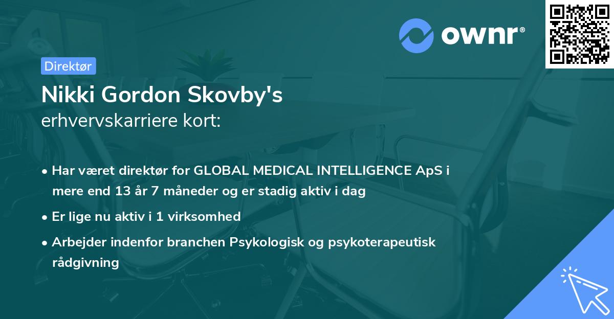 Nikki Gordon Skovby's erhvervskarriere kort