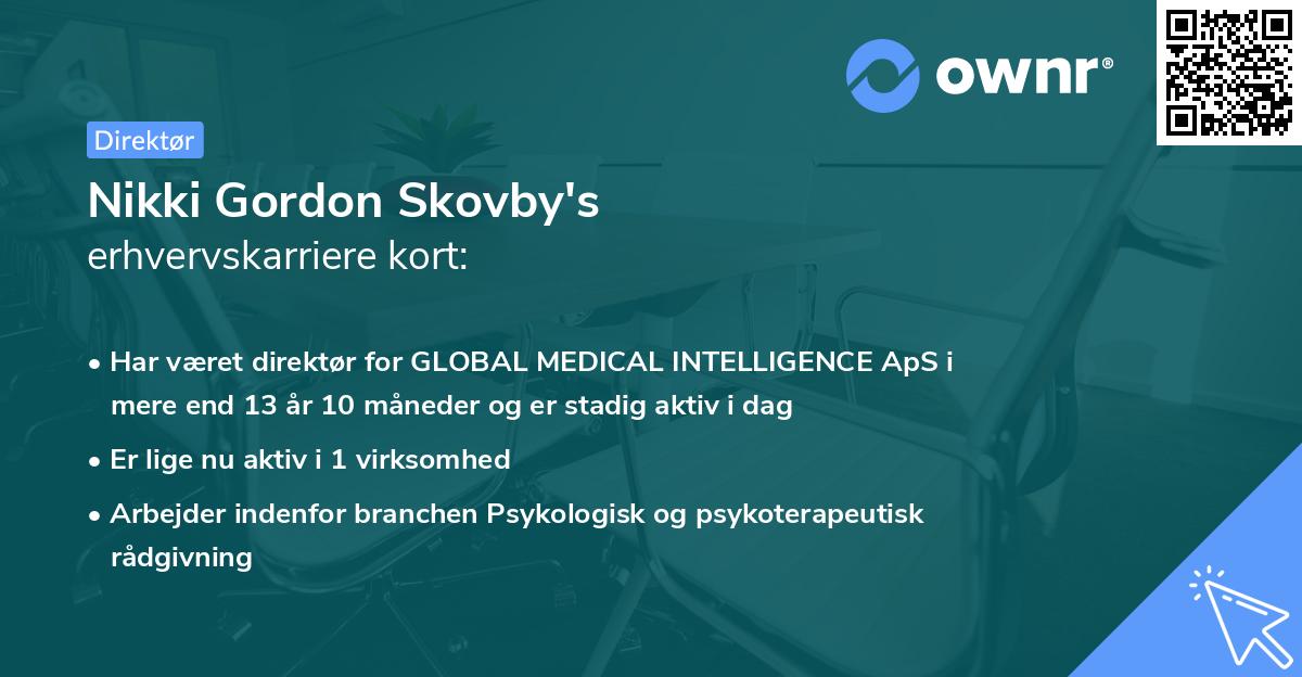 Nikki Gordon Skovby's erhvervskarriere kort
