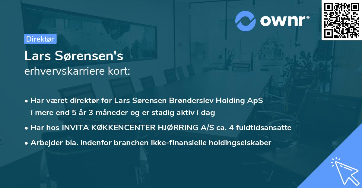 Lars Sørensen's erhvervskarriere kort
