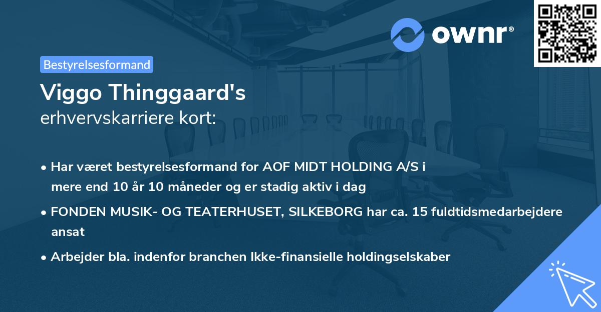 Viggo Thinggaard's erhvervskarriere kort