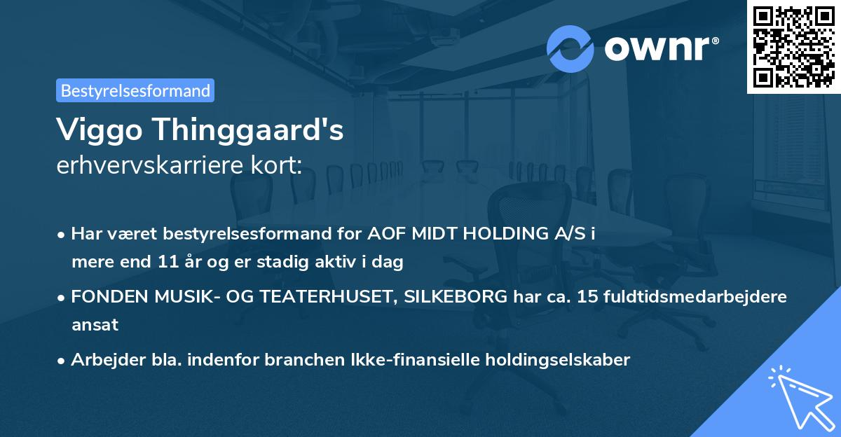 Viggo Thinggaard's erhvervskarriere kort