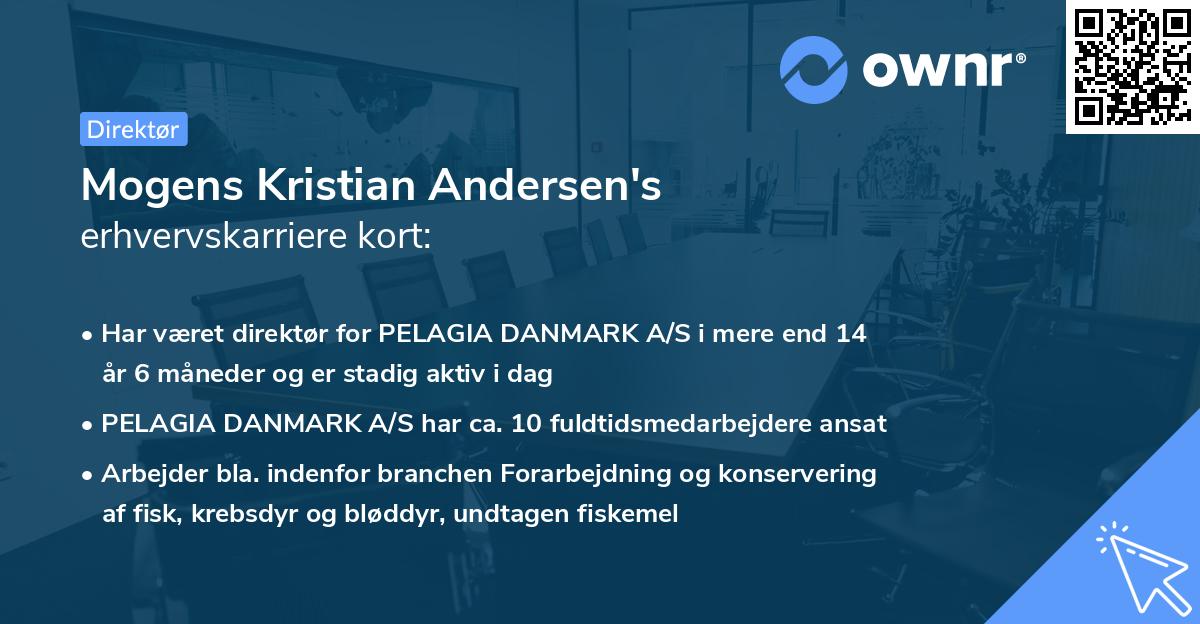 Mogens Kristian Andersen's erhvervskarriere kort