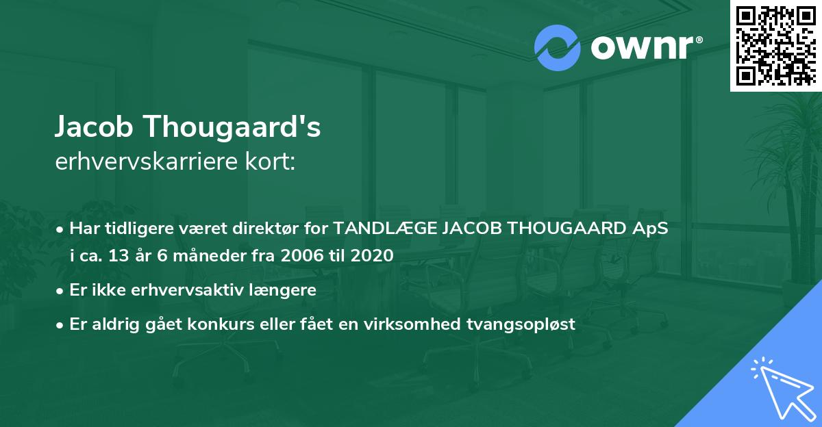 Jacob Thougaard's erhvervskarriere kort