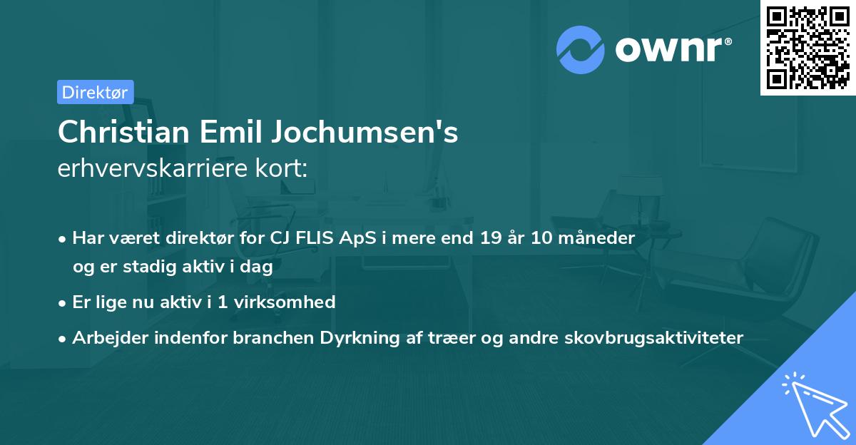 Christian Emil Jochumsen's erhvervskarriere kort