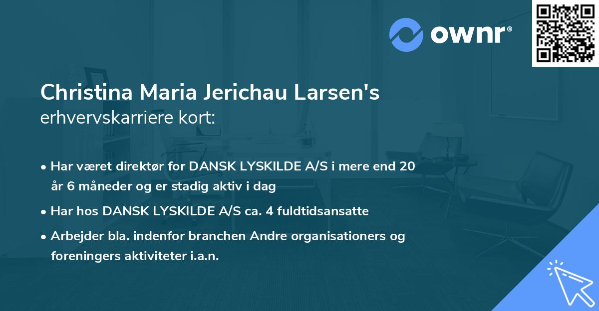 Christina Maria Jerichau Larsen's erhvervskarriere kort