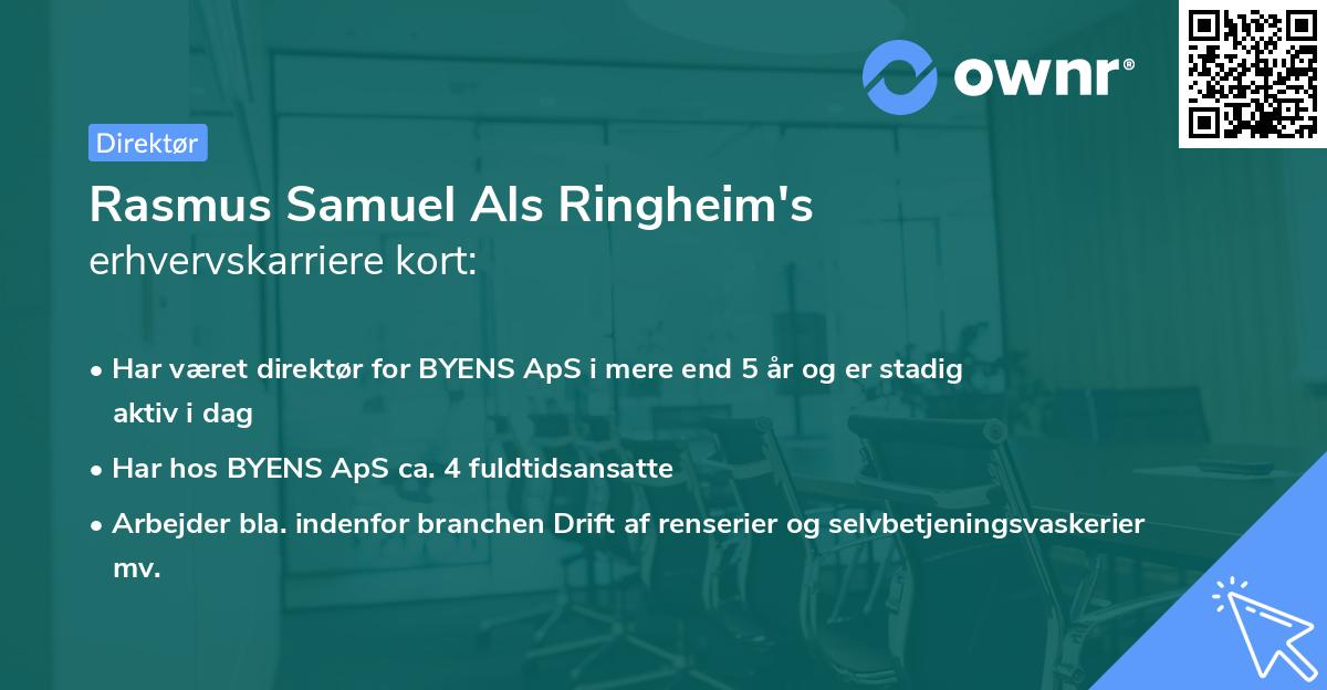 Rasmus Samuel Als Ringheim's erhvervskarriere kort