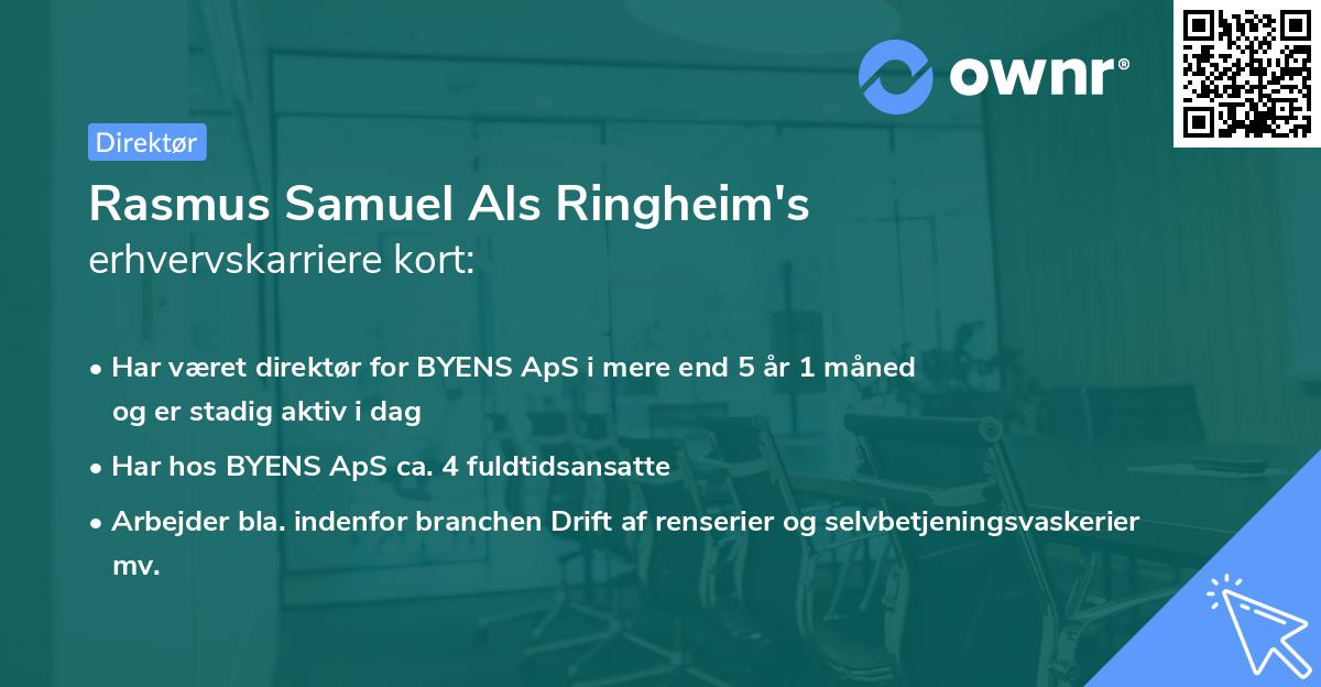 Rasmus Samuel Als Ringheim's erhvervskarriere kort