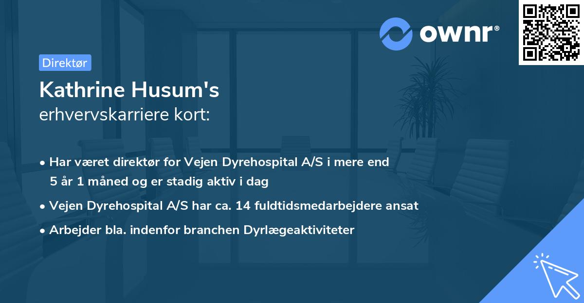 Kathrine Husum's erhvervskarriere kort