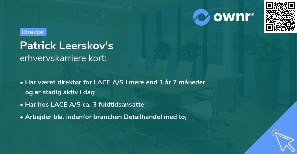 Patrick Leerskov's erhvervskarriere kort
