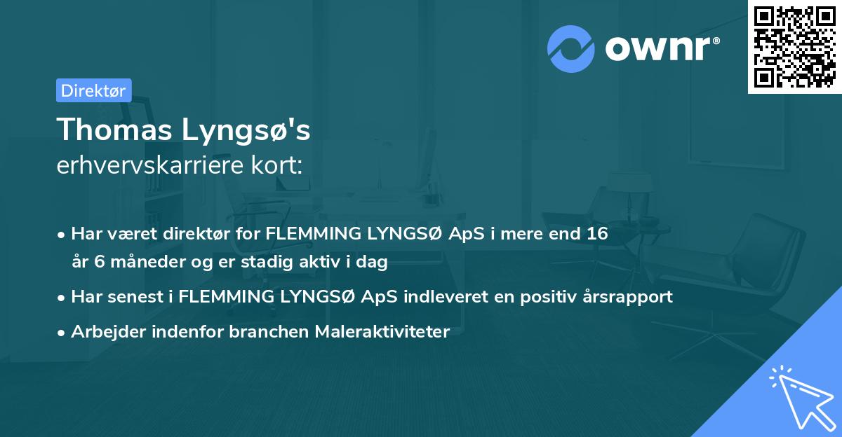 Thomas Lyngsø's erhvervskarriere kort