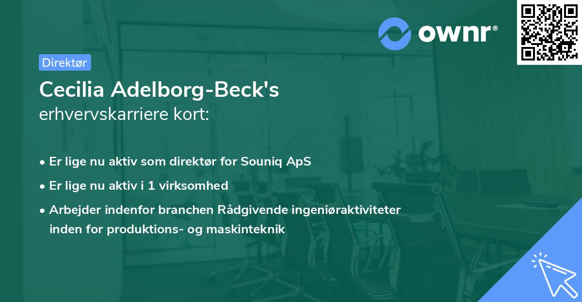 Cecilia Adelborg-Beck's erhvervskarriere kort
