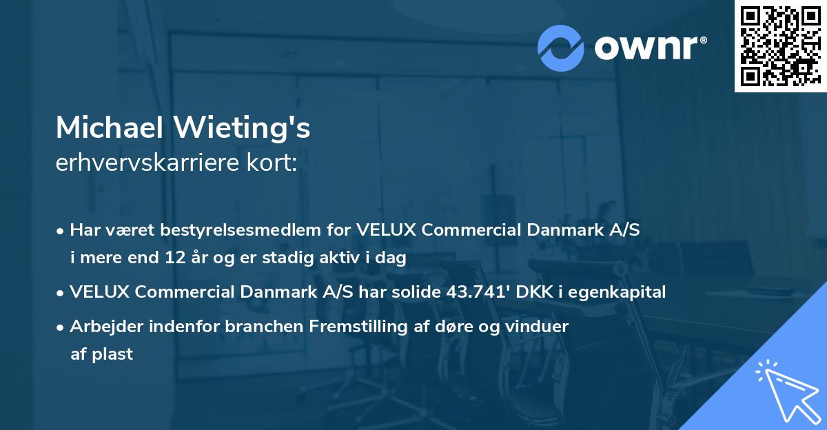 Michael Wieting's erhvervskarriere kort
