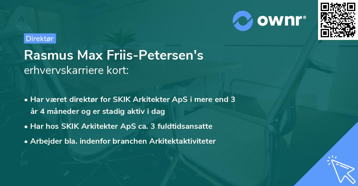 Rasmus Max Friis-Petersen's erhvervskarriere kort