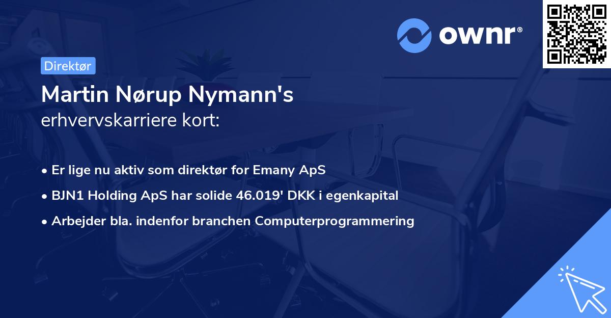 Martin Nørup Nymann's erhvervskarriere kort