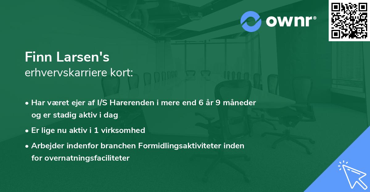 Finn Larsen's erhvervskarriere kort
