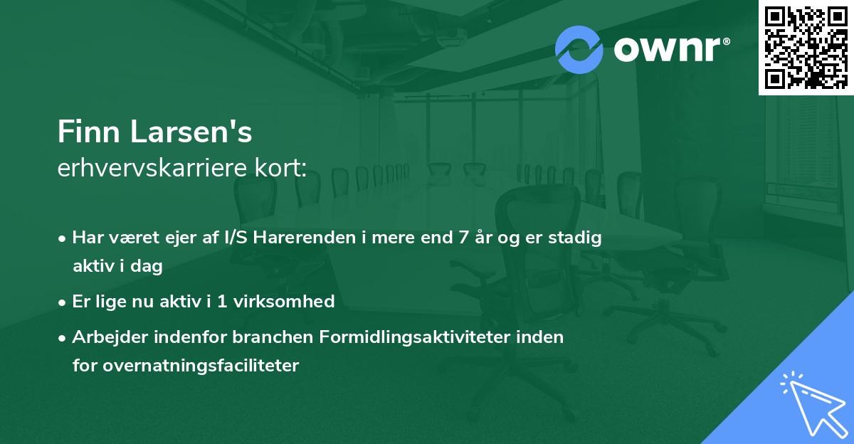 Finn Larsen's erhvervskarriere kort