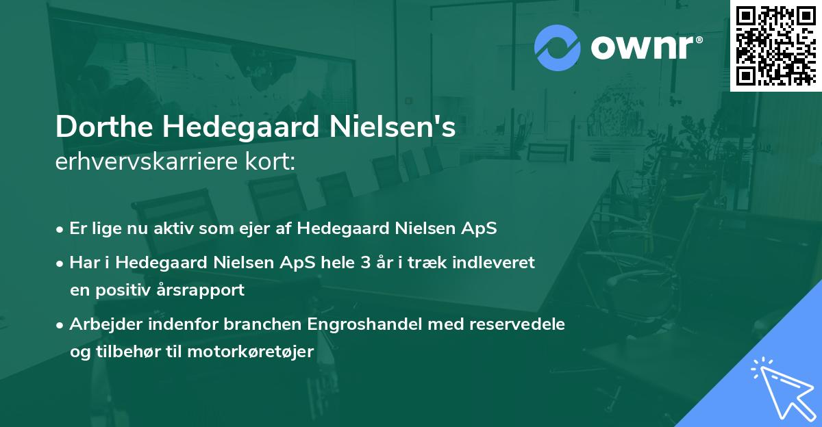 Dorthe Hedegaard Nielsen's erhvervskarriere kort