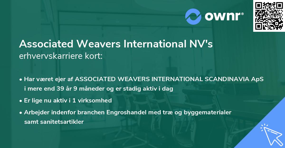 Associated Weavers International NV's erhvervskarriere kort