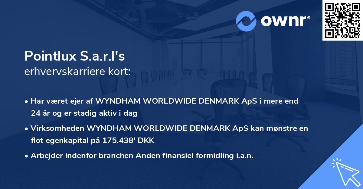 Pointlux S.a.r.l's erhvervskarriere kort