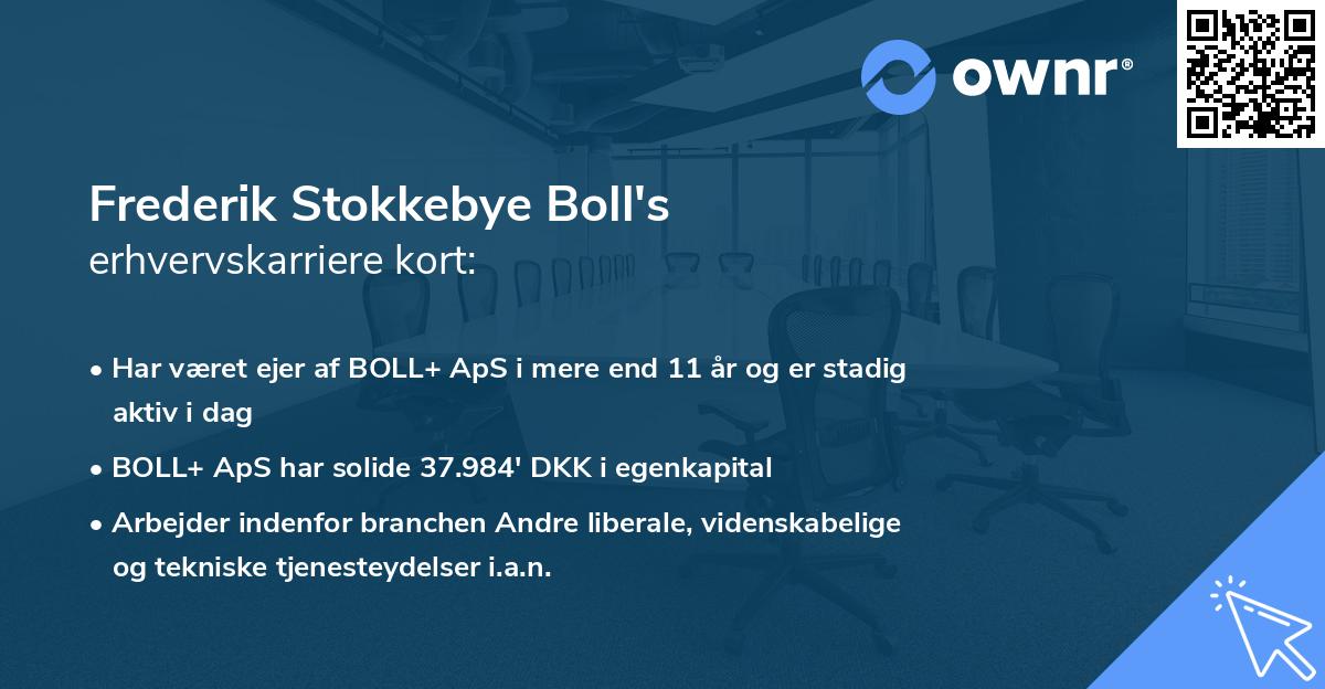 Frederik Stokkebye Boll's erhvervskarriere kort