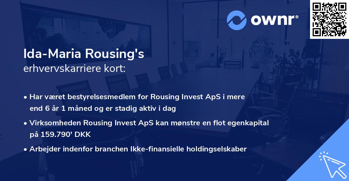 Ida-Maria Rousing's erhvervskarriere kort