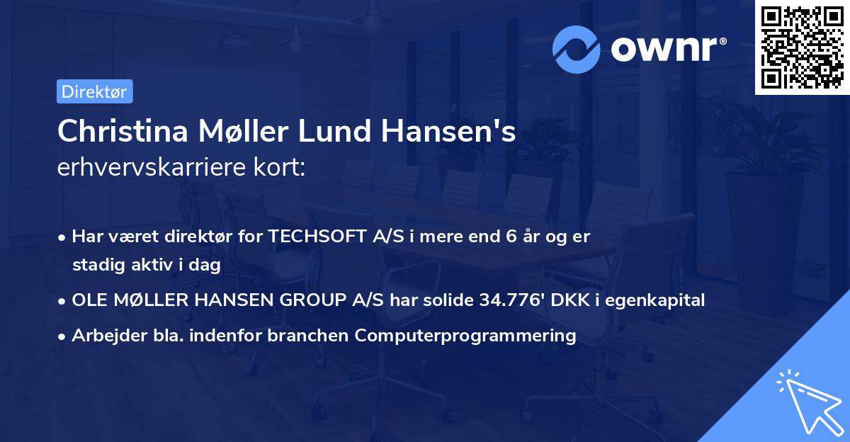 Christina Møller Lund Hansen's erhvervskarriere kort
