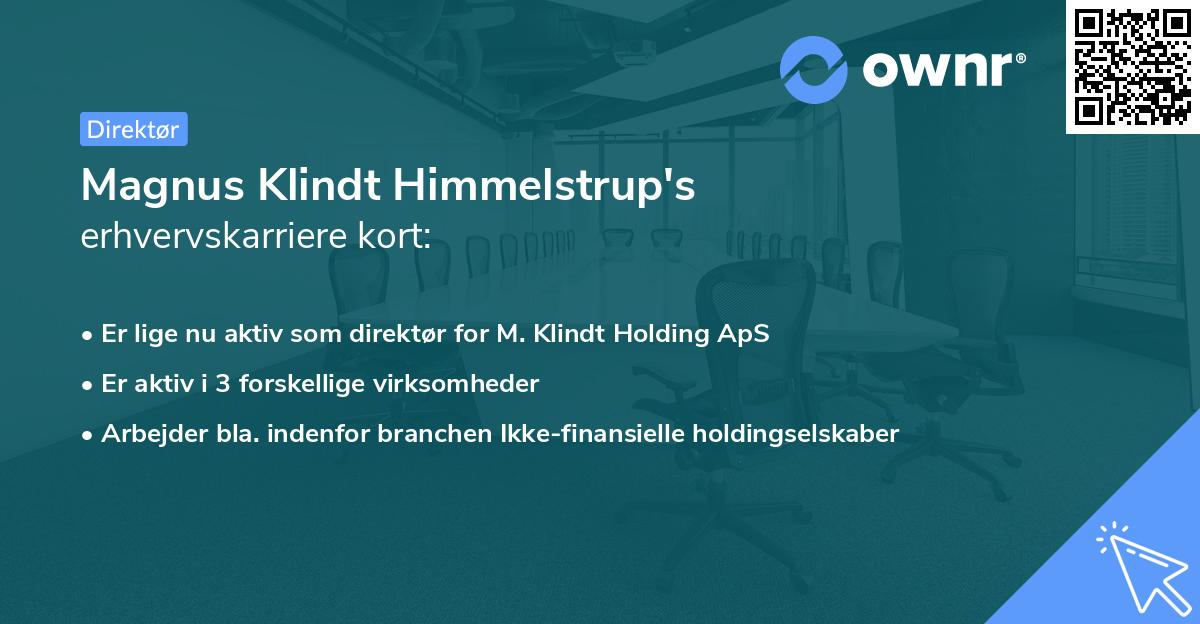 Magnus Klindt Himmelstrup's erhvervskarriere kort