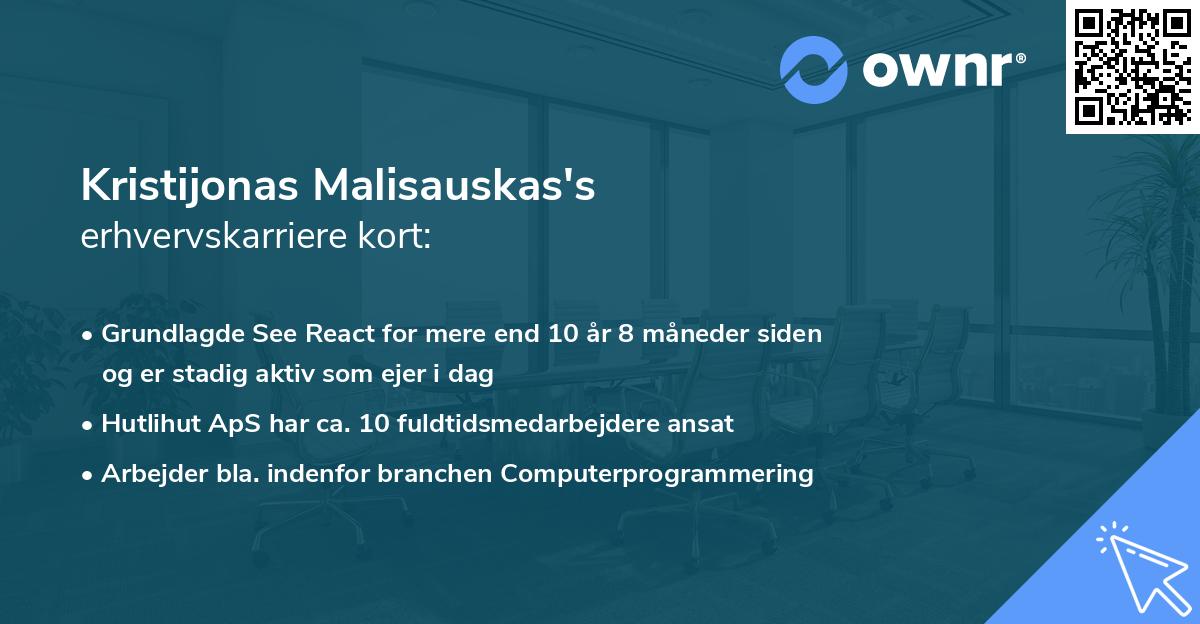 Kristijonas Malisauskas's erhvervskarriere kort