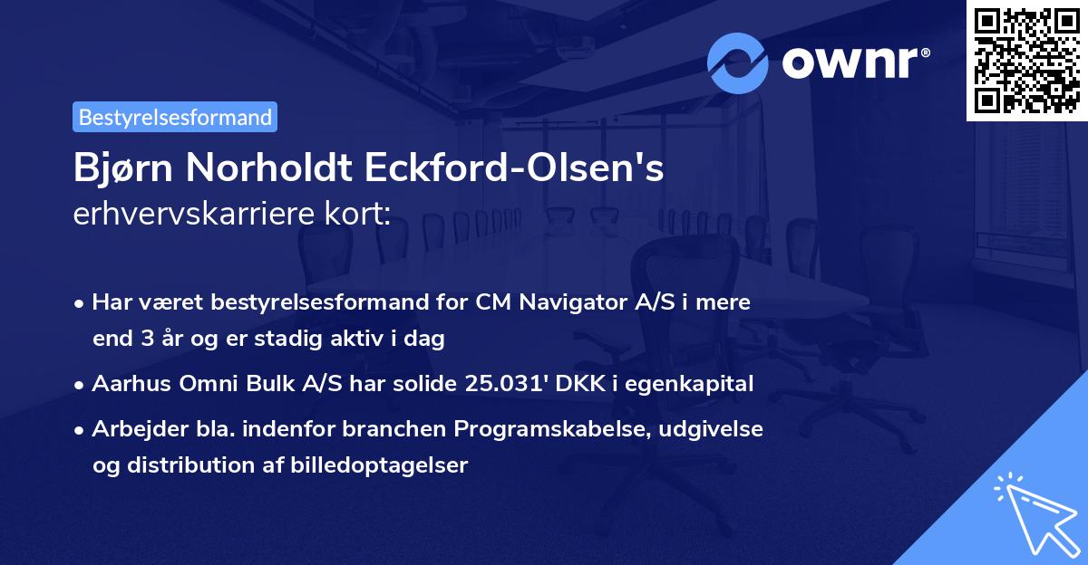 Bjørn Norholdt Eckford-Olsen's erhvervskarriere kort