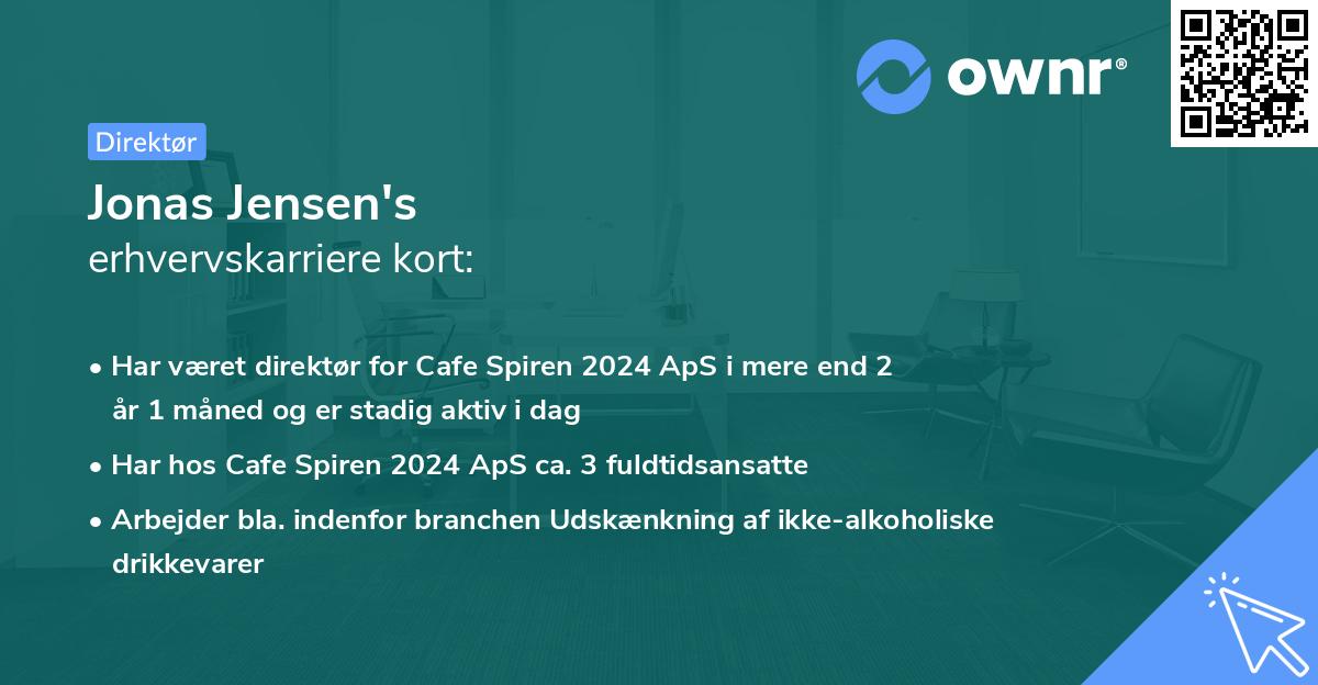 Jonas Jensen's erhvervskarriere kort