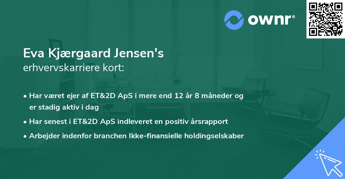 Eva Kjærgaard Jensen's erhvervskarriere kort