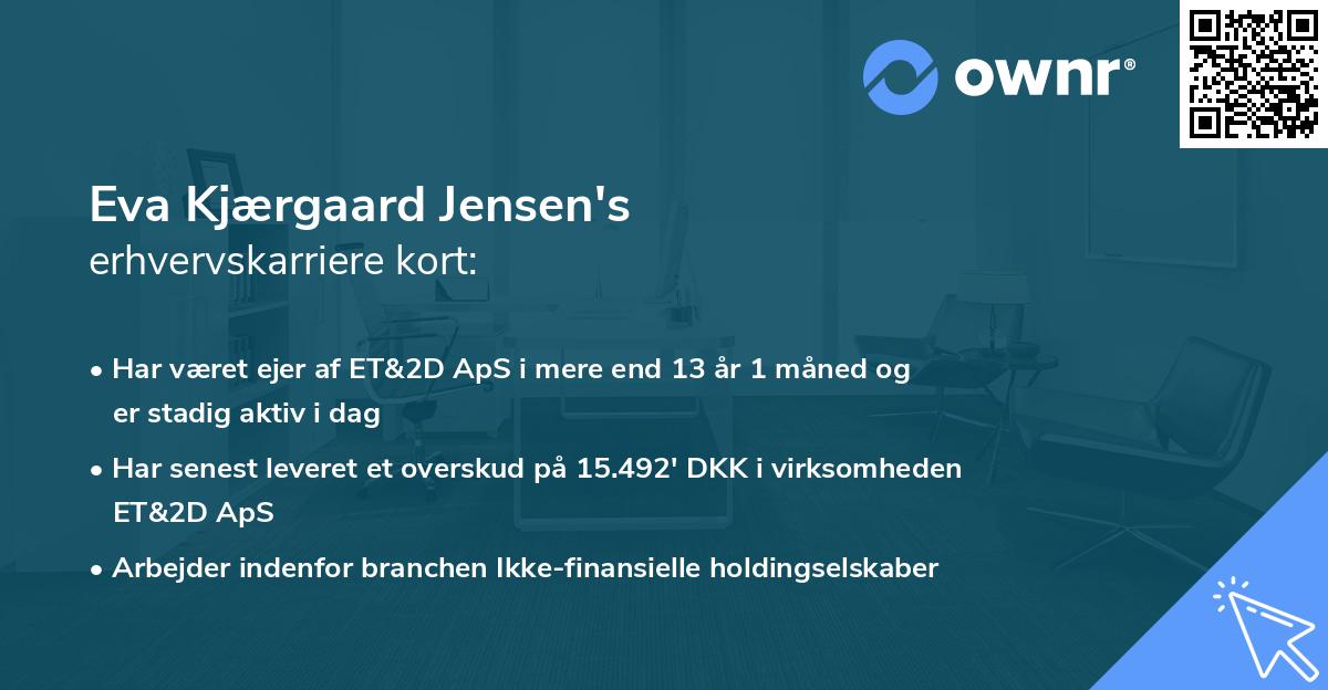 Eva Kjærgaard Jensen's erhvervskarriere kort