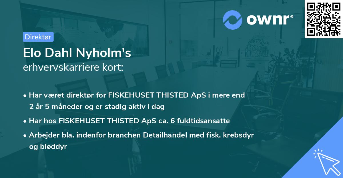 Elo Dahl Nyholm's erhvervskarriere kort