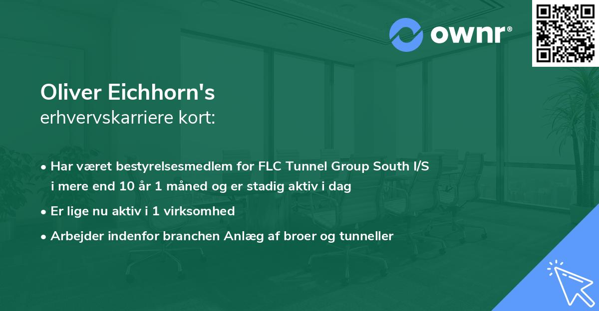 Oliver Eichhorn's erhvervskarriere kort