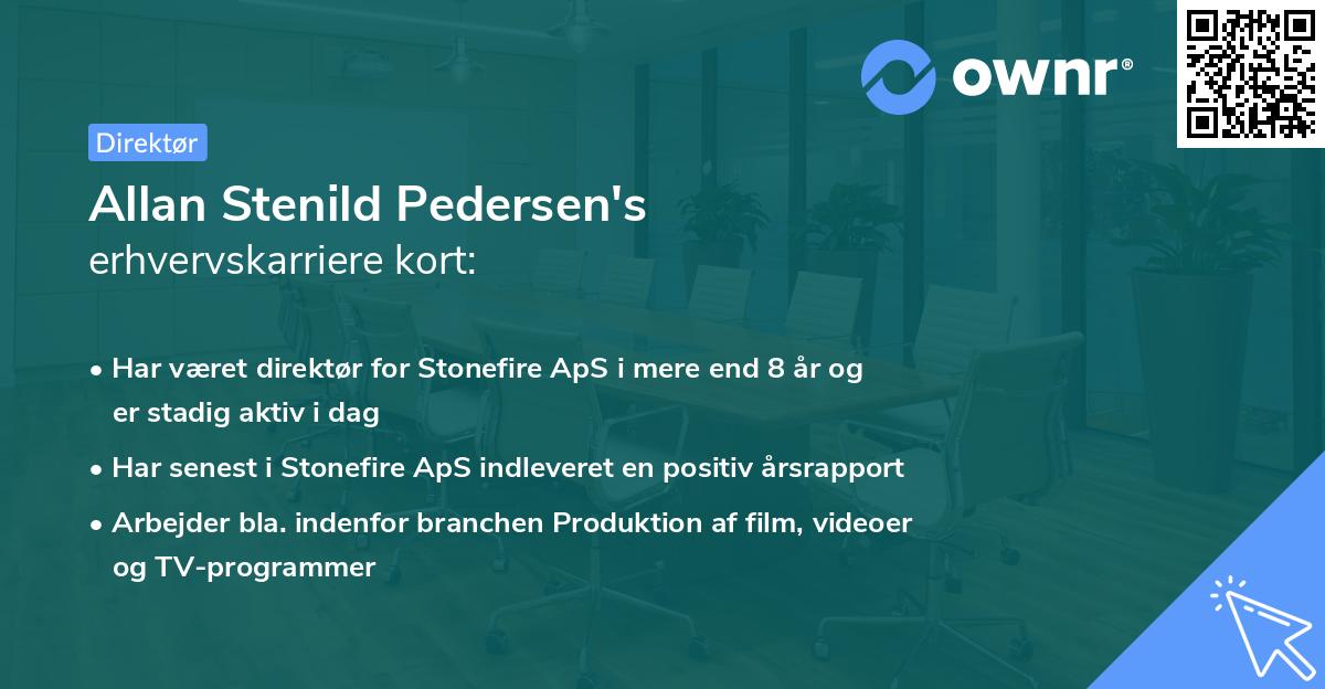 Allan Stenild Pedersen's erhvervskarriere kort
