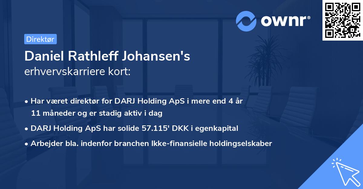 Daniel Rathleff Johansen's erhvervskarriere kort
