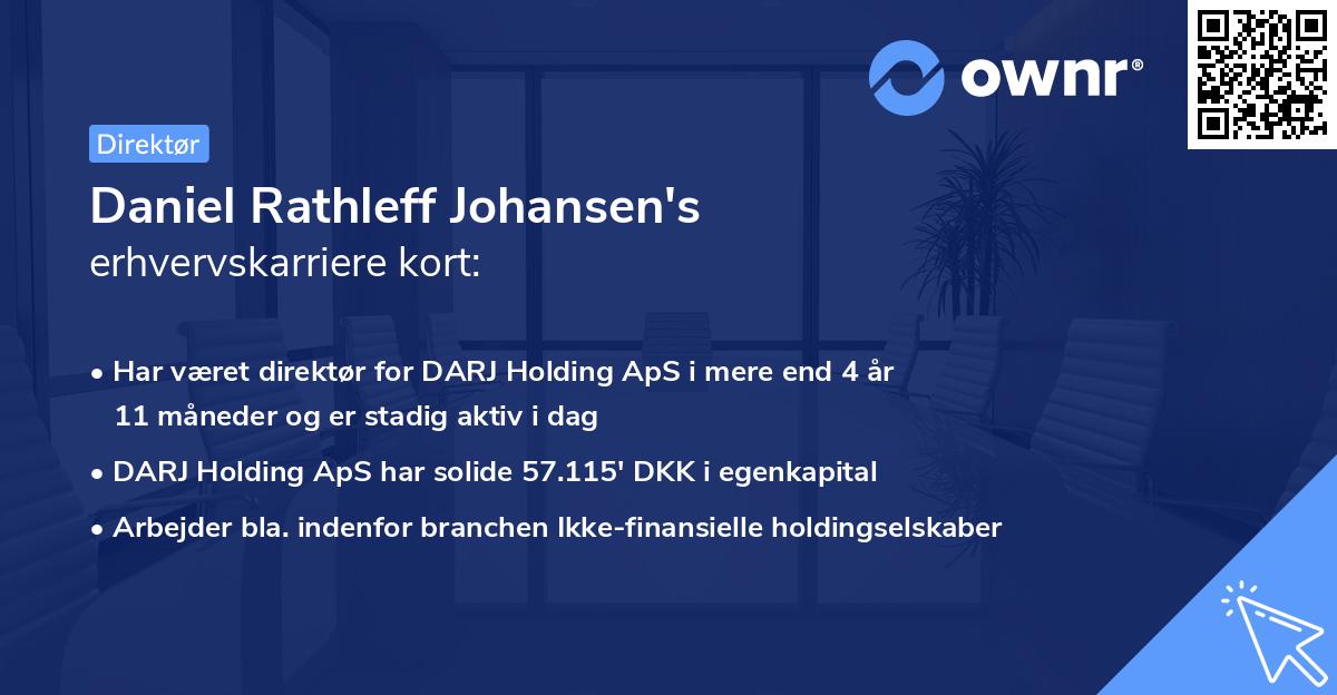 Daniel Rathleff Johansen's erhvervskarriere kort