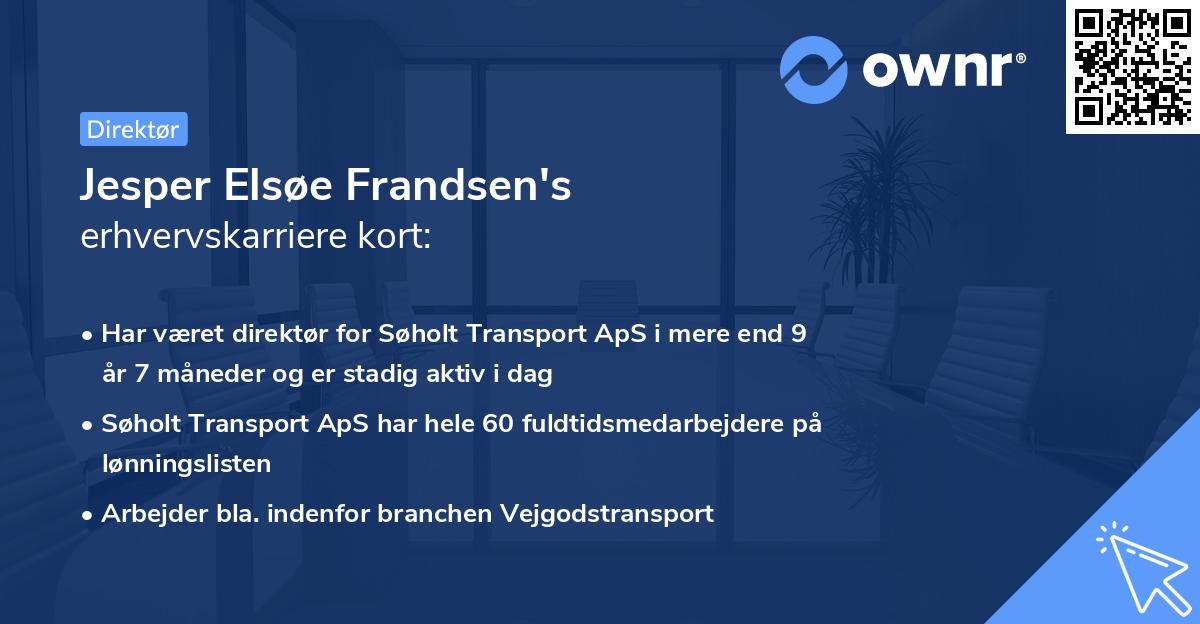 Jesper Elsøe Frandsen's erhvervskarriere kort