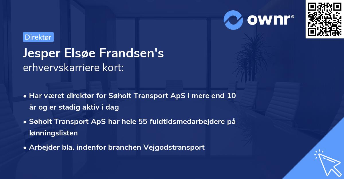 Jesper Elsøe Frandsen's erhvervskarriere kort