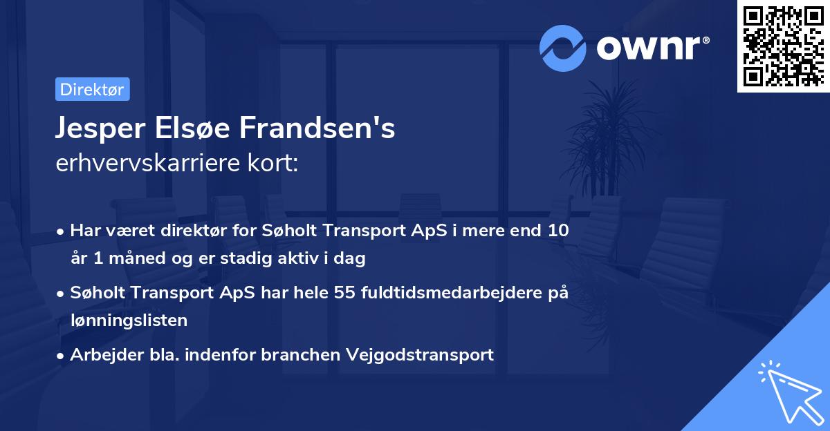 Jesper Elsøe Frandsen's erhvervskarriere kort