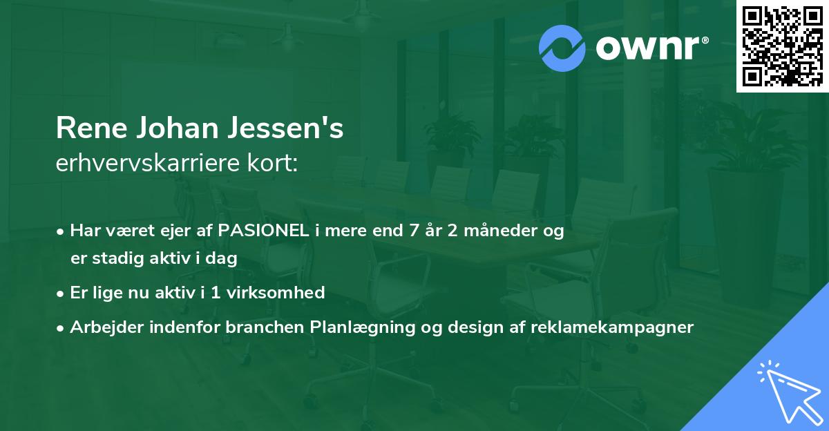 Rene Johan Jessen's erhvervskarriere kort